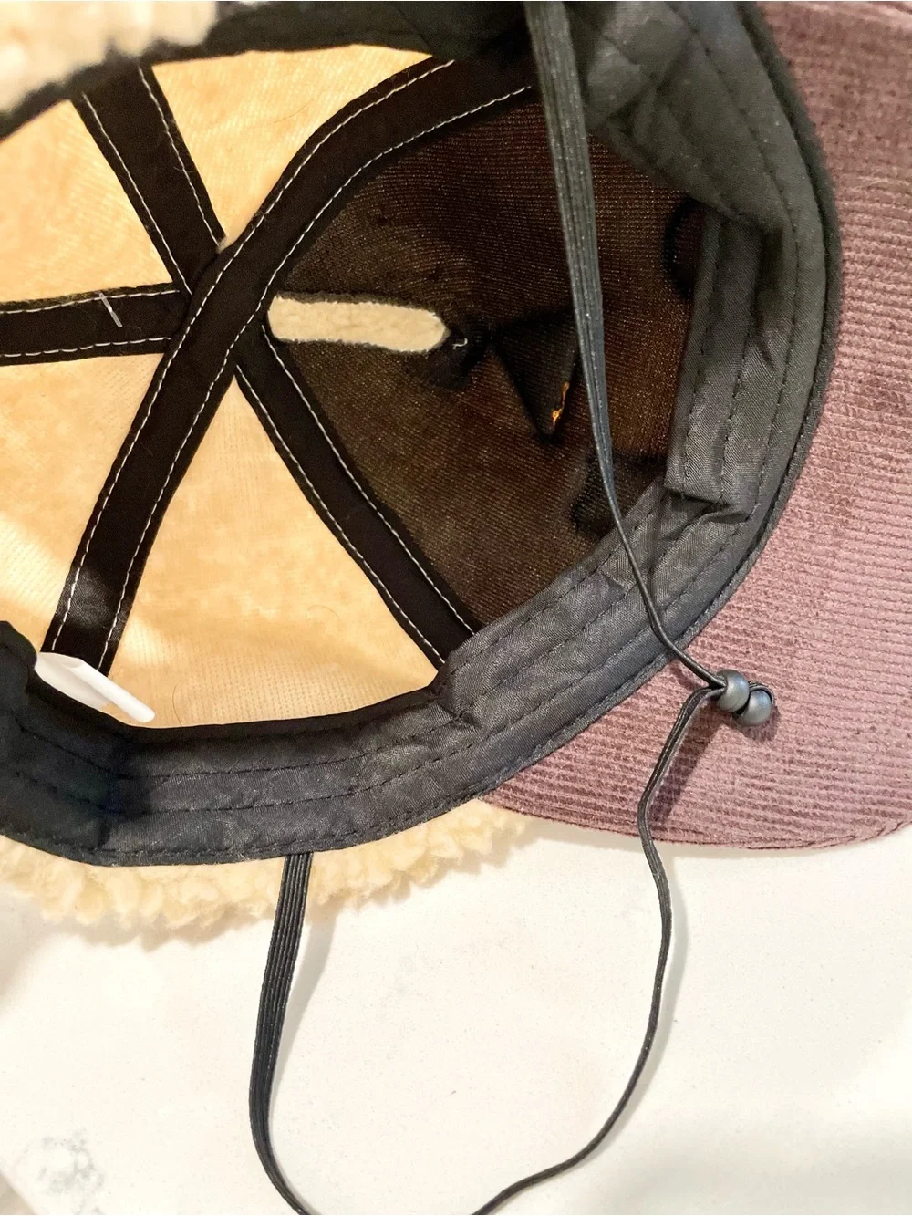 TOP PAW DOG Sherpa Patch Baseball Cap - Beige and Brown